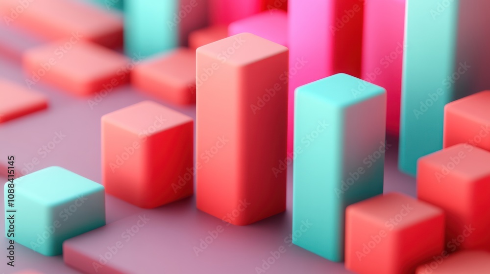 Abstract 3D visualization of data with bars in orange and white against a textured background. Abstract 3D visualization of data with bars in orange and white against a textured background.