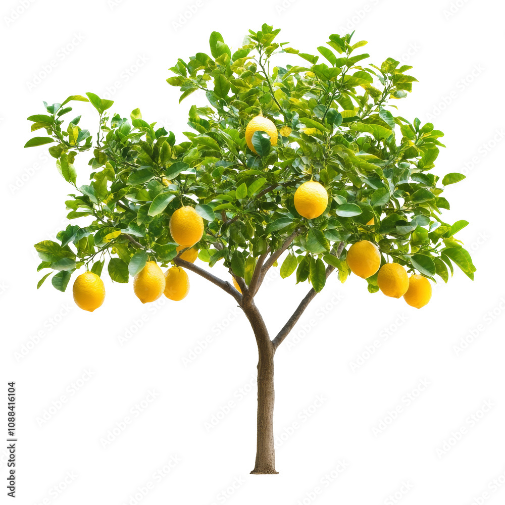 Lemon tree with ripe fruit ready for harvest Lemon tree with ripe fruit ready for harvest