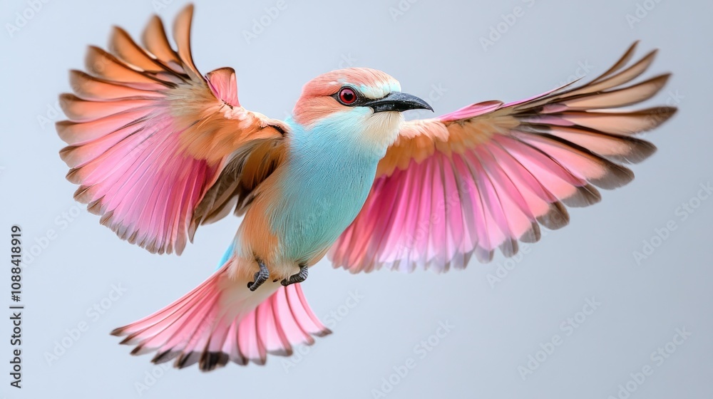 Obraz premium A Colorful Bird in Flight