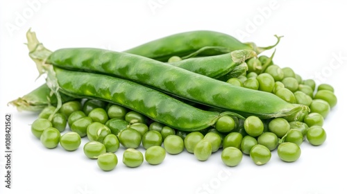 Wallpaper Mural A mound of vibrant green peas with their plump pods and glossy surface, Each pea’s vibrant color and crisp texture captured with precision Torontodigital.ca