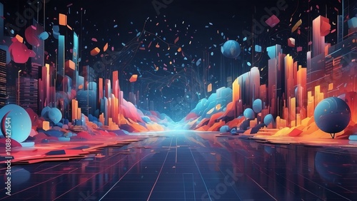 , AI, data, audio, graphics, and more all have digital backgrounds.-