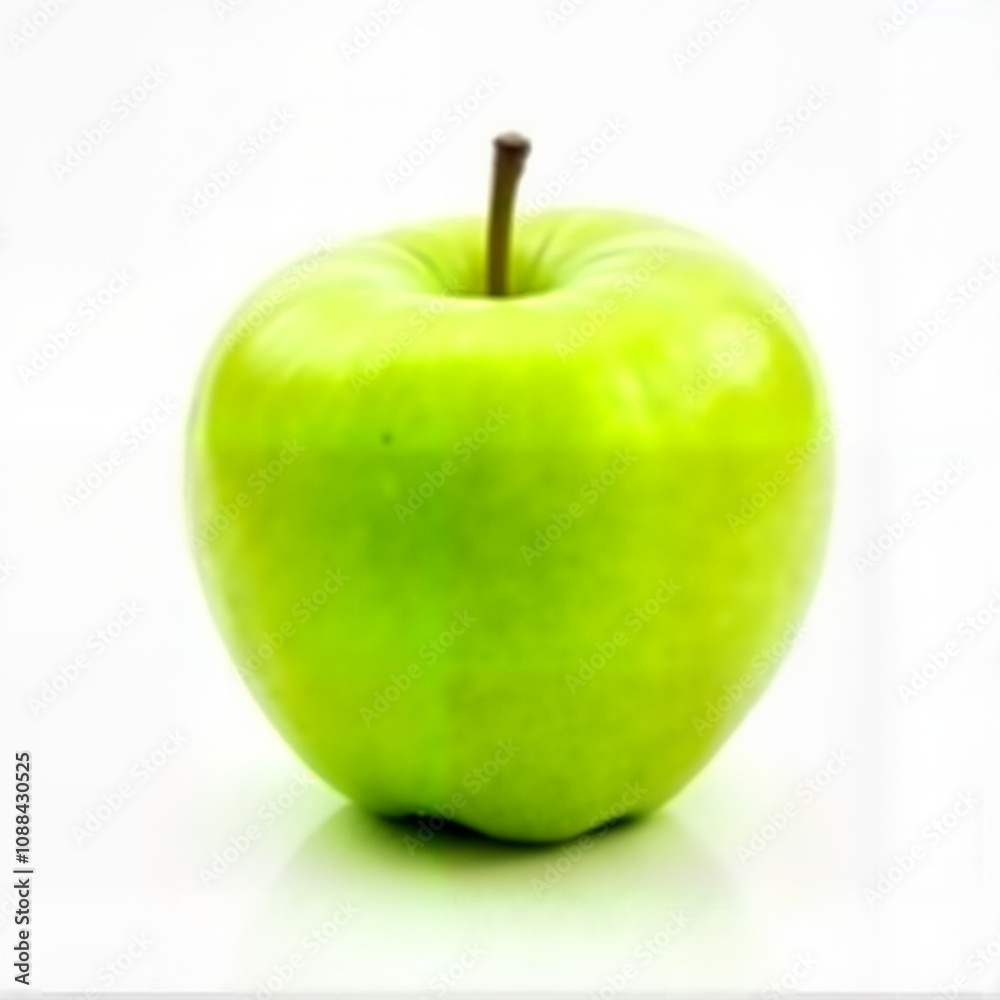 big juicy green apple on a white background, Al Generation big juicy green apple on a white background, Al Generation