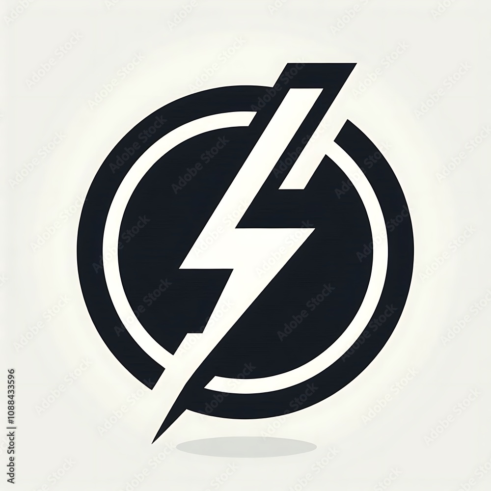 Bold black lightning bolt icon in a circle, representing power, speed, and energy.