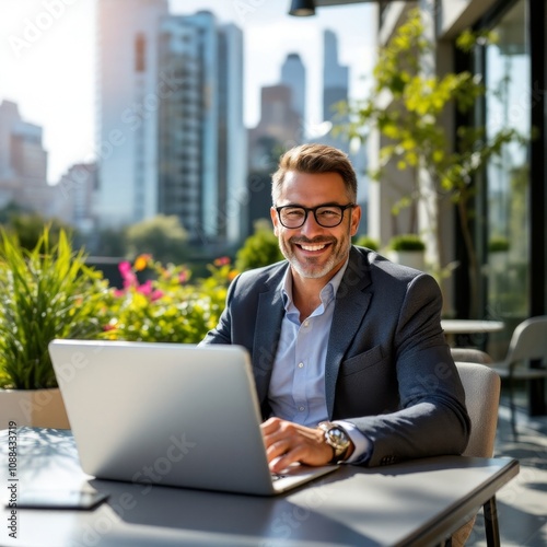 person with laptop