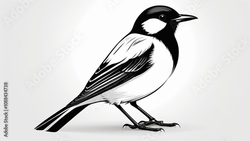 black and white bird