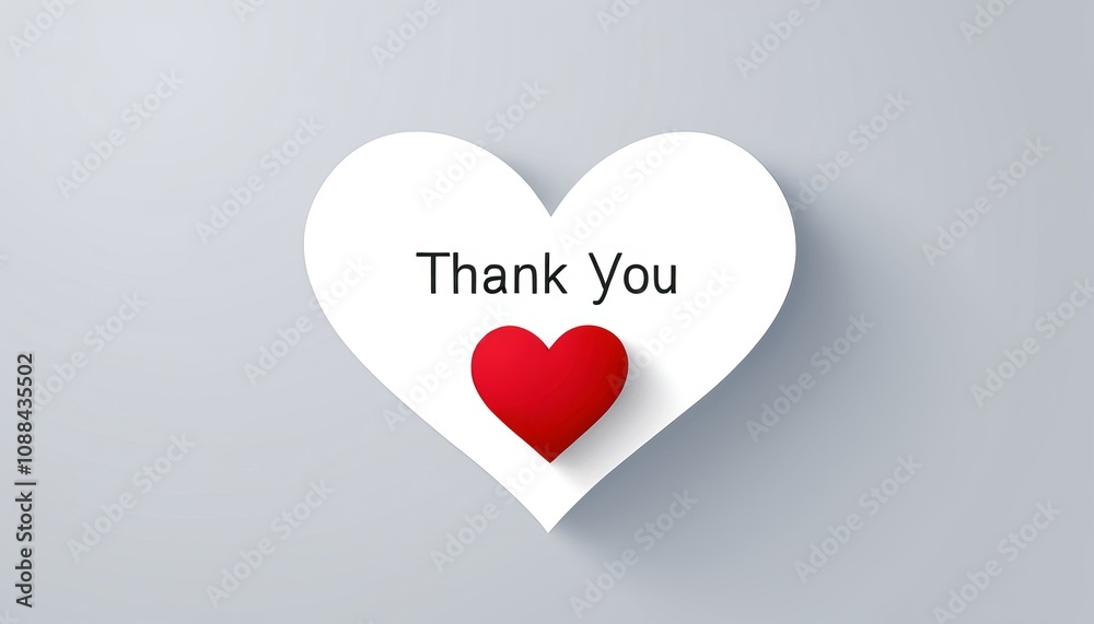 Heartfelt gratitude - heart shape with thank you message symbolizing appreciation Heartfelt gratitude - heart shape with thank you message symbolizing appreciation