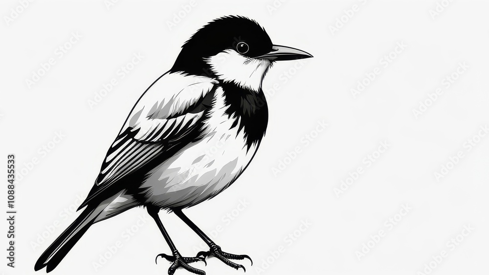 Obraz premium blackbird isolated on white background
