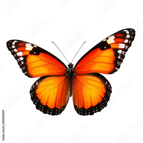 Orange butterfly shows stunning wings