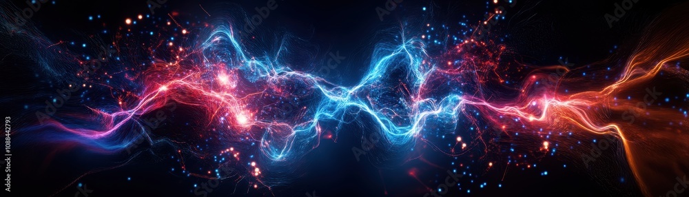 Obraz premium Dark Circuits: The Rhythmic Flow of Efficiency in Modern Technology