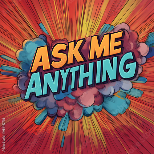 Ask Me Anything graphic. An AMA concept
