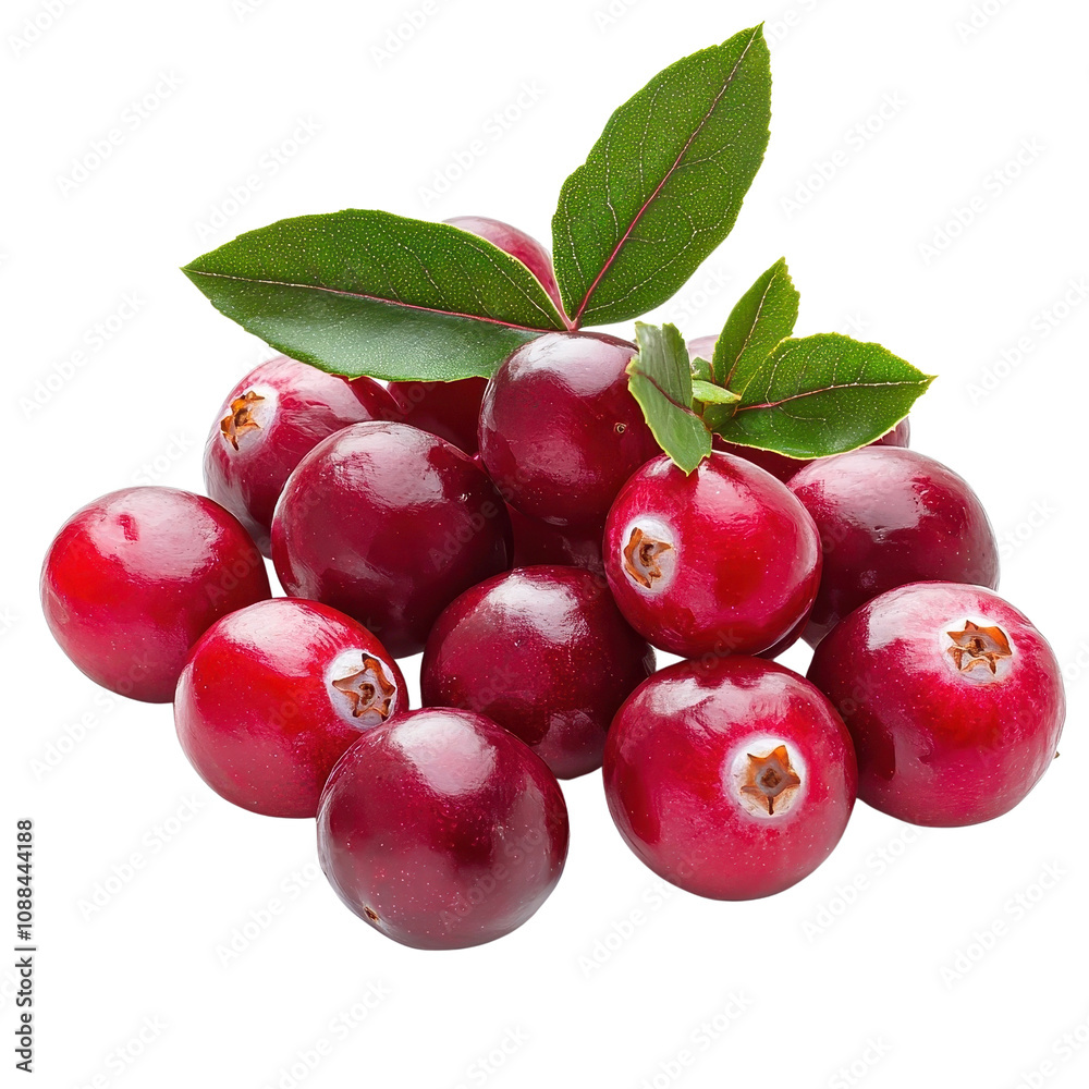Fresh cranberries isolated on a white background. png Fresh cranberries isolated on a white background. png