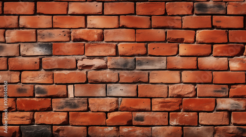 Texture of New Red brick wall abstract background.