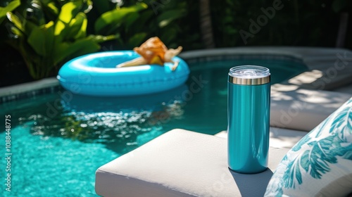 Teal Tumbler Poolside.