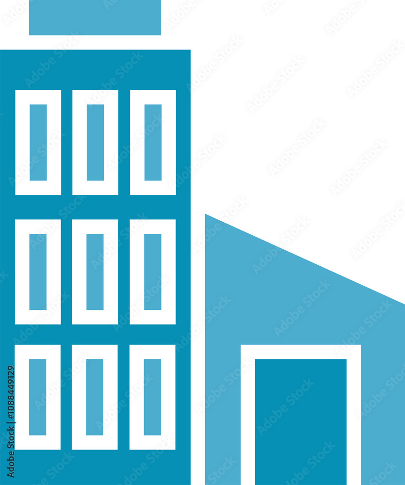 Office Building Glyph Icon Office Building Glyph Icon