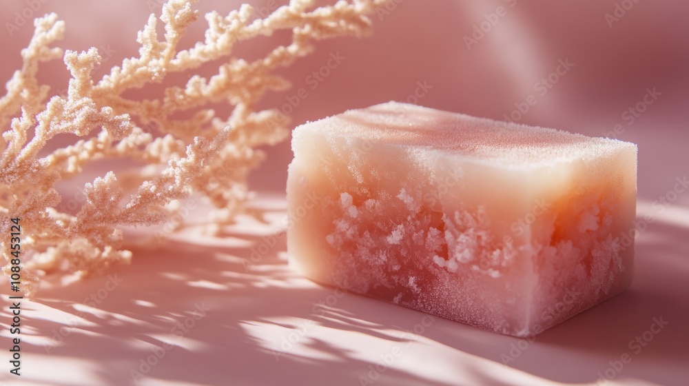 Fototapeta premium Pink Soap Bar.