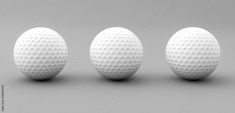 3D representation of a golf ball, focusing on its design for accuracy and distance. 3D representation of a golf ball, focusing on its design for accuracy and distance.