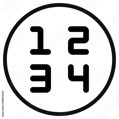Editable number vector icon. Part of a big icon set family. Perfect for web and app interfaces, presentations, infographics, etc