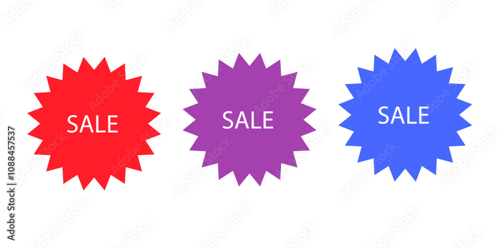 Sales badges vectors icon set Sales badges vectors icon set