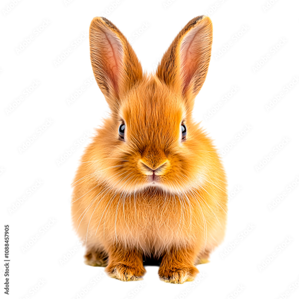 Cute Brown Rabbit with Fluffy Fur Cute Brown Rabbit with Fluffy Fur