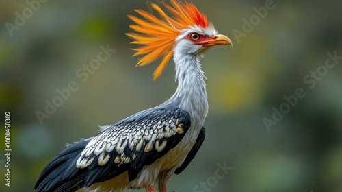 Vulturine Guineafowl with Orange Crest photo