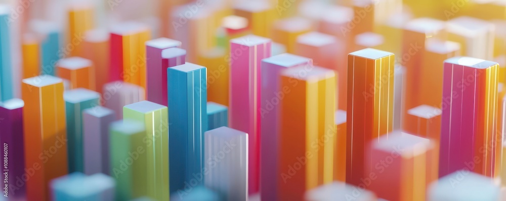 Business growth and insights depicted in a 3D visual model. Business growth and insights depicted in a 3D visual model.