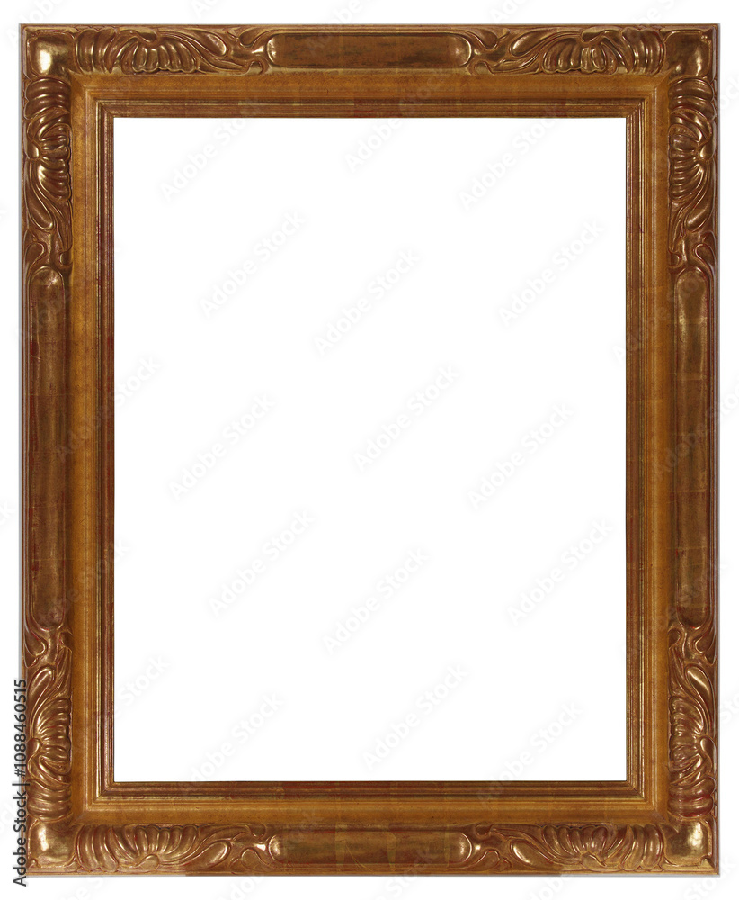 Wooden frame with patterns in a modern style on a transparent background, in PNG format. Wooden frame with patterns in a modern style on a transparent background, in PNG format.