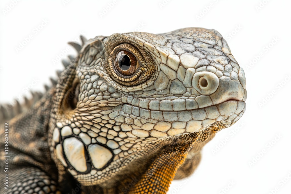Close-up of iguana head and scales. Close-up of iguana head and scales.