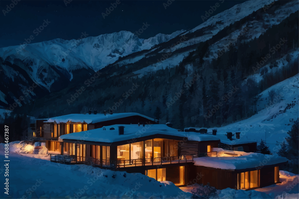 Fototapeta premium house in the mountains