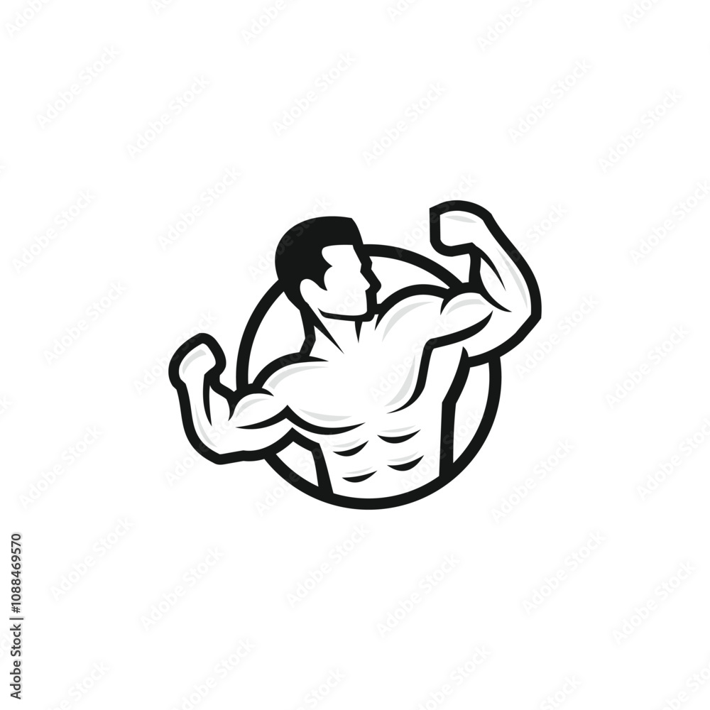 Body building gym fitness logo template vector illustration Body building gym fitness logo template vector illustration