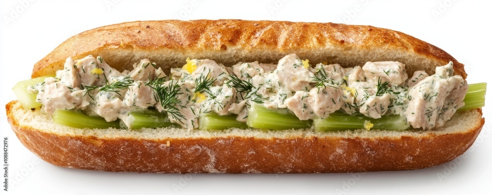 Delicious Tuna Salad Sandwich with Fresh Dill, Celery, and Lemon Zest - Light and Refreshing Lunch Choice Delicious Tuna Salad Sandwich with Fresh Dill, Celery, and Lemon Zest - Light and Refreshing Lunch Choice