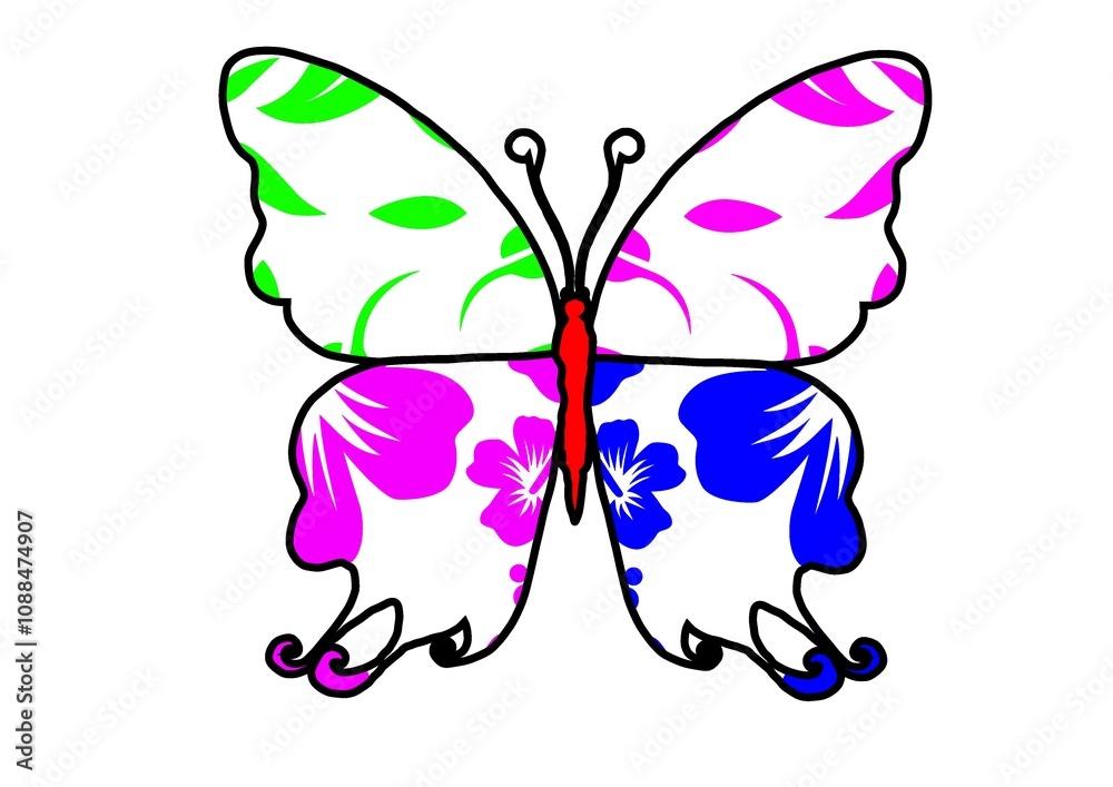 A beautiful butterfly design illustration A beautiful butterfly design illustration
