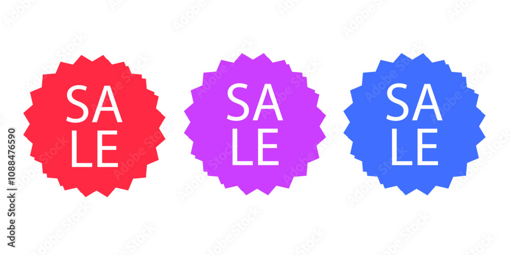 Sales badges vectors icon set Sales badges vectors icon set
