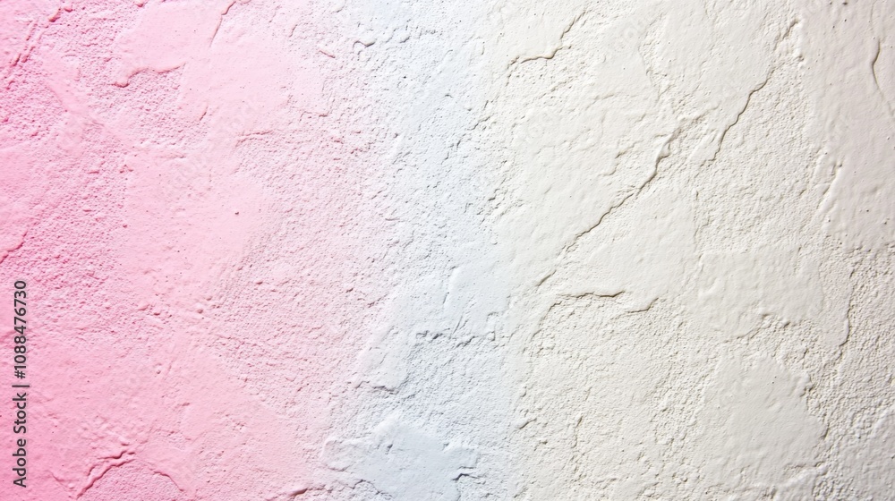 Obraz premium Soft hues of pink and white intertwined on a textured wall, an abstract art pattern