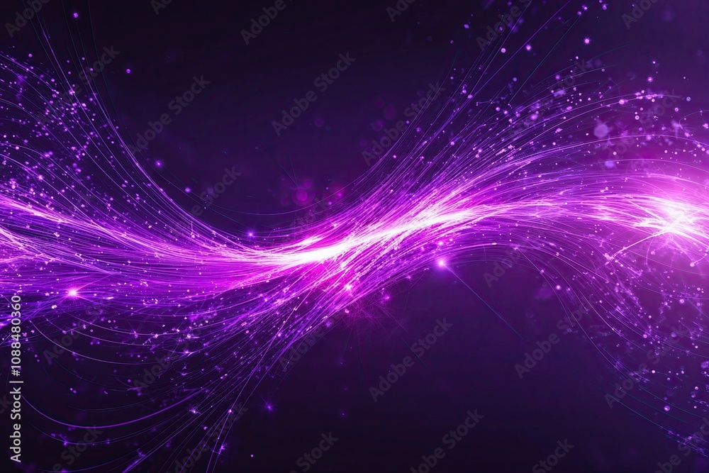 Fototapeta premium Twinkling Purple Light Design with Shimmering Kinetic Energy and Innovative Texture