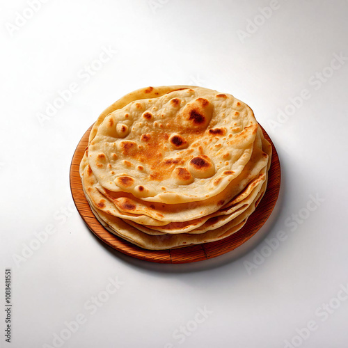 chapati bread on a plate  photo