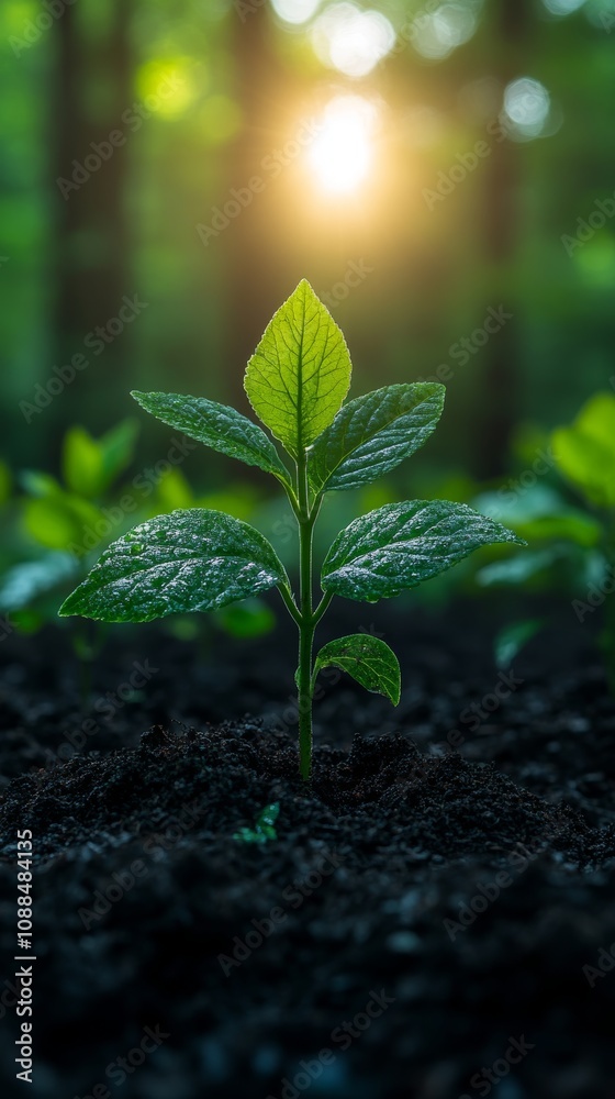 Sustainable growth of plants natural forest setting nature photography tranquil environment close-up view emphasizing sustainability practices Sustainable growth of plants natural forest setting nature photography tranquil environment close-up view emphasizing sustainability practices