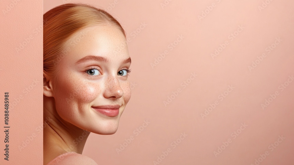 A smiling young woman with a soft background. A smiling young woman with a soft background.