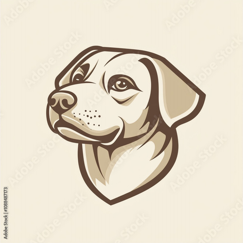 Labrador Retriever Dog Logo Modern Pale Design for Branding and Marketing