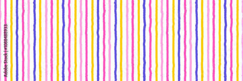 Abstract seamless pattern, colorful hand drawn textural line, stripe. Trendy vector design, simple and playful doodle wallpaper print