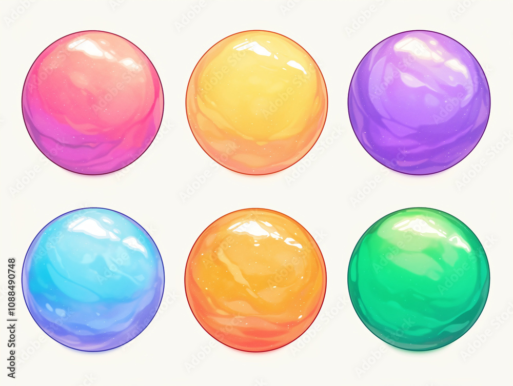 Colorful Round Balls Graphic Design Elements Colorful Round Balls Graphic Design Elements