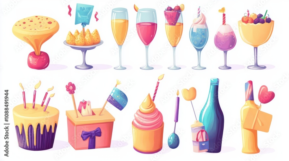 Spare time ideas for self-isolation in Covid-2019 quarantine icons set. Self-isolation party, online birthday party, online friends party metaphors. Vector isolated concept metaphor illustrations Spare time ideas for self-isolation in Covid-2019 quarantine icons set. Self-isolation party, online birthday party, online friends party metaphors. Vector isolated concept metaphor illustrations
