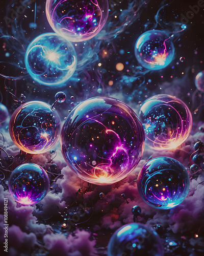 abstract background with bubbles