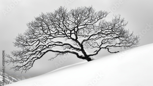Wallpaper Mural winter storm wind wild. Snow covered tree branches create serene winter landscape  no body Torontodigital.ca