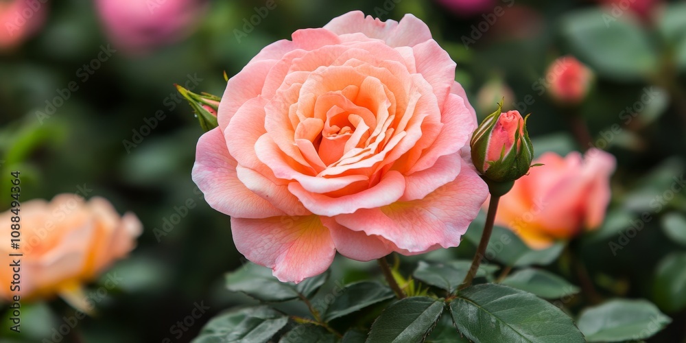 Stunning rose blooms elegantly in a vibrant garden, showcasing the beauty and grace of nature. This beautiful rose adds a splash of color to any garden setting, enhancing its charm and appeal. Stunning rose blooms elegantly in a vibrant garden, showcasing the beauty and grace of nature. This beautiful rose adds a splash of color to any garden setting, enhancing its charm and appeal.
