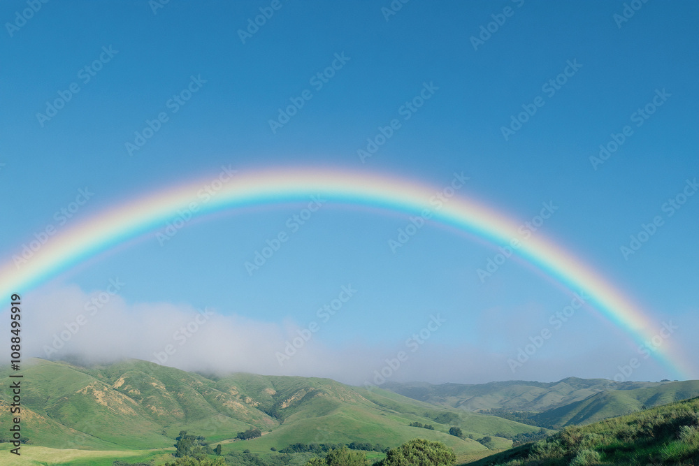 Fototapeta premium rainbow over the mountains