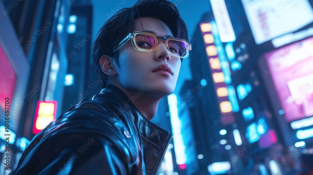 Cyberpunk Fashion: A Neon City Portrait