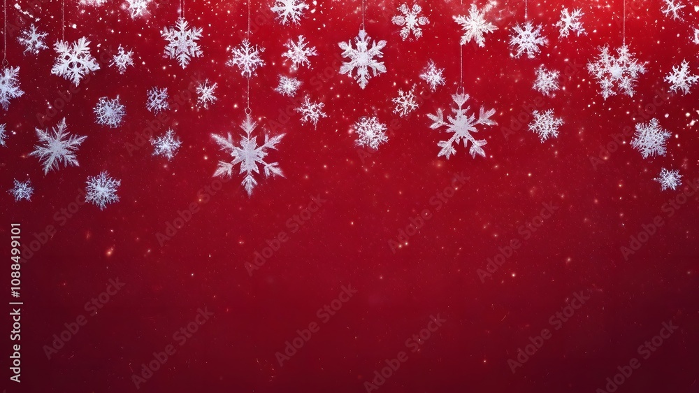 Christmas Winter Snowflakes and Glittering Red Wallpaper: Banner Format with Copy Space for Xmas E-commerce, Sales, and Offers
Christmas Winter Snowflakes and Glittering Red Wallpaper: Banner Format with Copy Space for Xmas E-commerce, Sales, and Offers