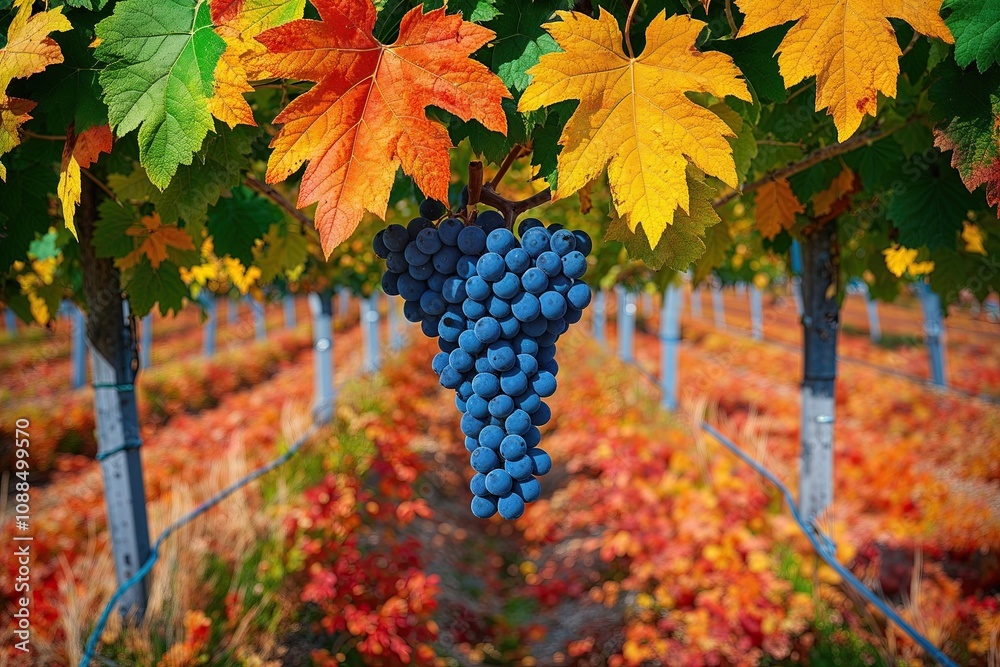 Stunning 3D Render of Autumn Vineyard Fields Showcasing Vibrant Isolated Grapes Stunning 3D Render of Autumn Vineyard Fields Showcasing Vibrant Isolated Grapes