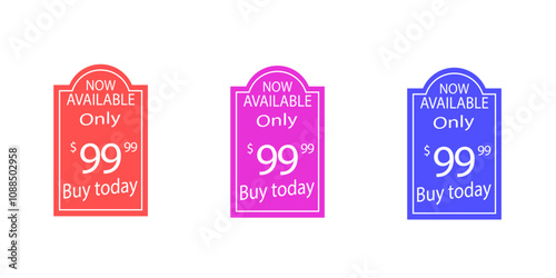 Sales badges vectors icon set