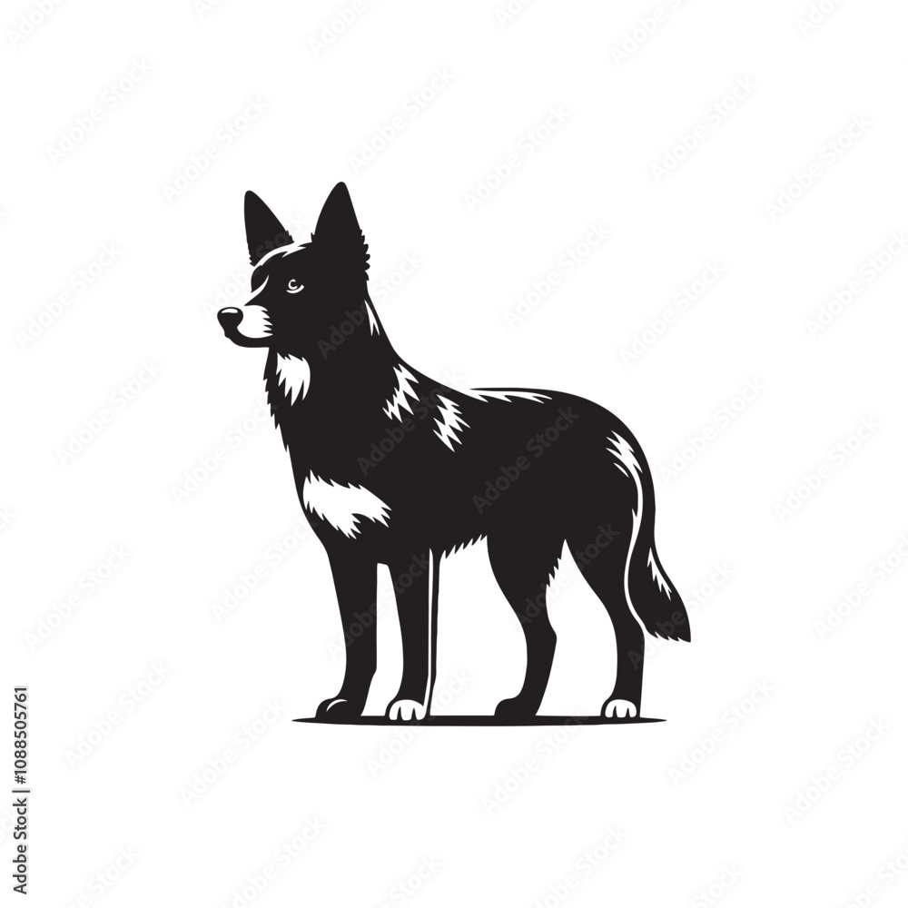 Australian Kelpie Silhouette - Australian Kelpie Vector - Illustration of Australian Kelpie. Australian Kelpie Silhouette - Australian Kelpie Vector - Illustration of Australian Kelpie.
